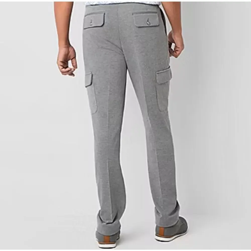 J. Ferrar cargo‎ pant- 32x32-slim fit cargo gray pockets stretch Men's NWT